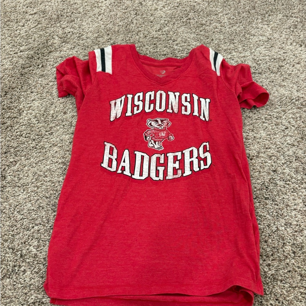 Colosseum Red Wisconsin Badgers Short Sleeve Tee
